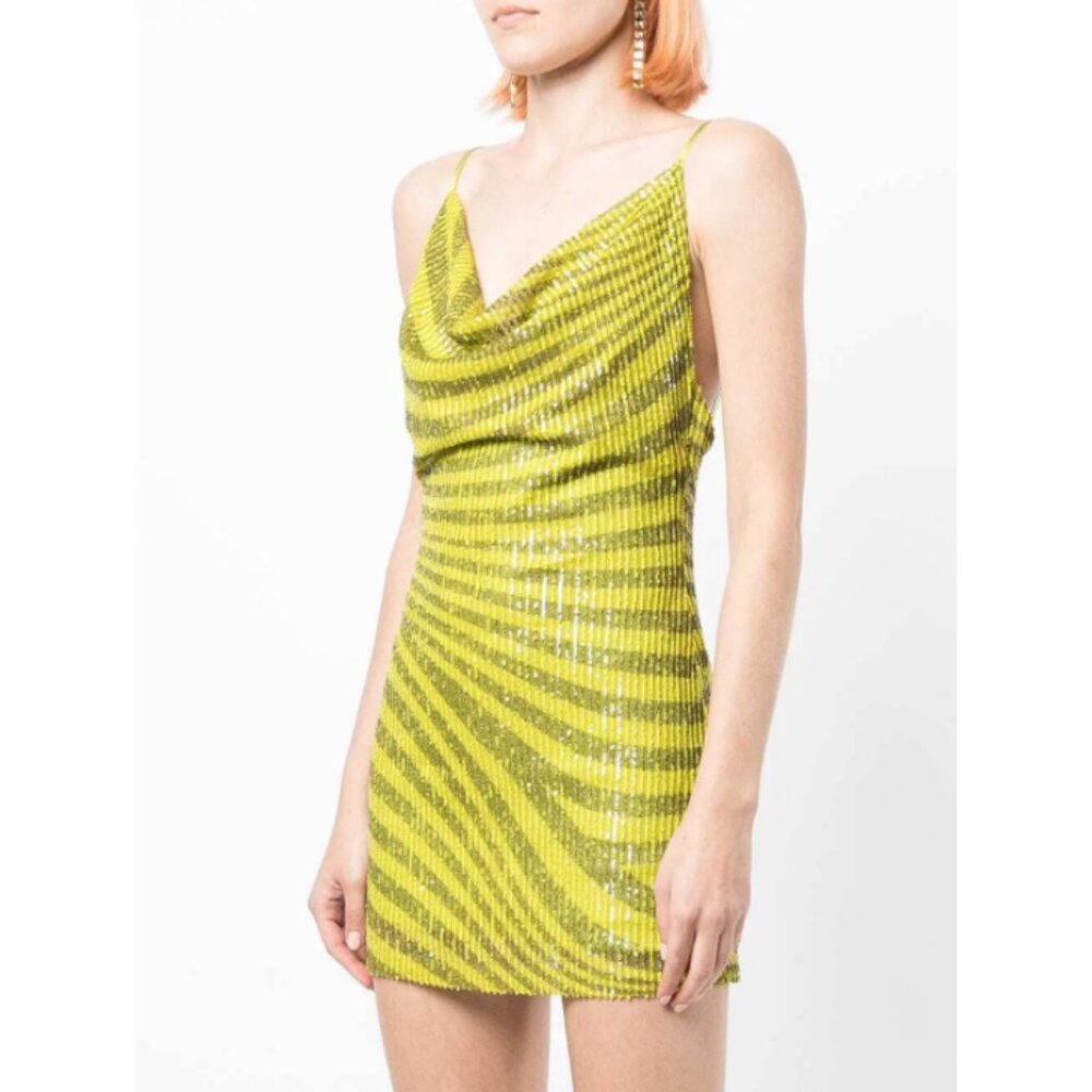In the Mood for Love ITMFL Yuna Tiger Sequin Mini Dress Backless Size Small
